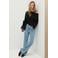 MANGO TEEN off shoulder rechtvallende top - zwart