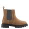 Mango Kids leren enkelboots met profielzool - bruin