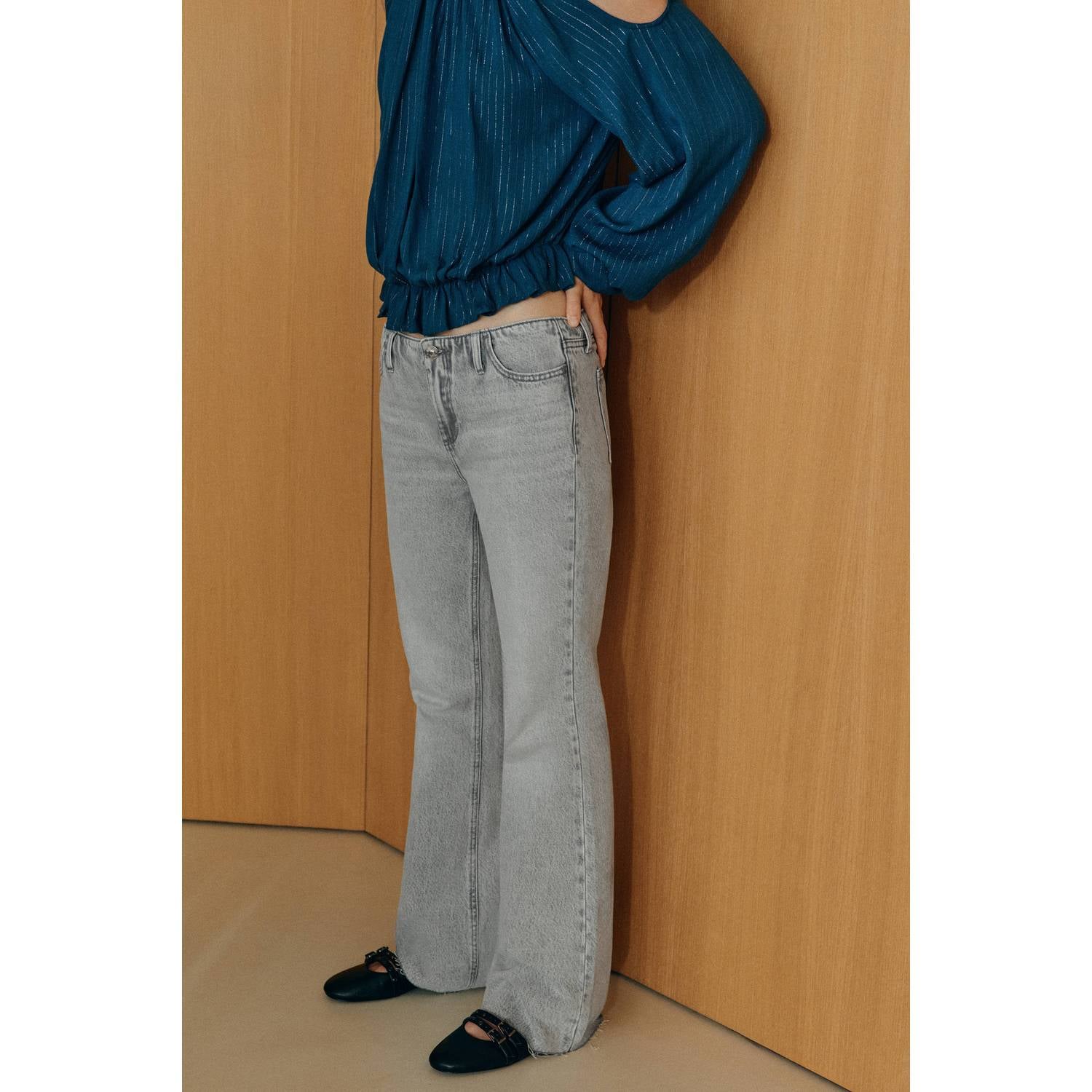 MANGO TEEN flared jeans changeant grijs