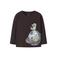NAME IT MINI rechtvallende longsleeve met print - bruin
