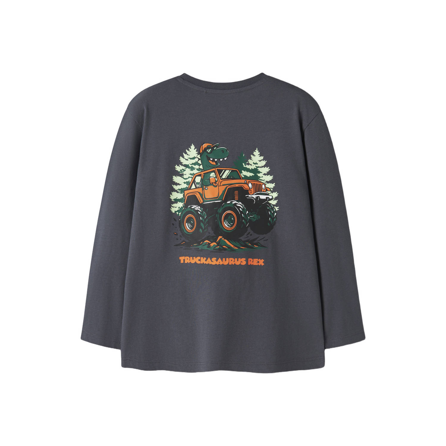NAME IT MINI longsleeve met backprint donkerblauw