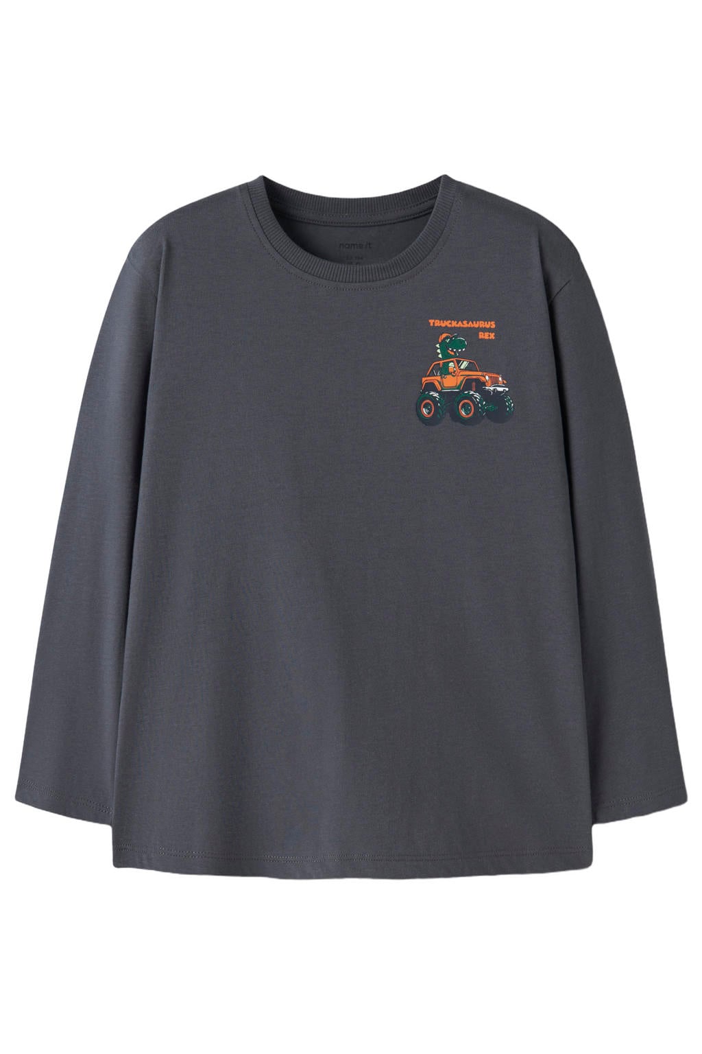 NAME IT MINI longsleeve met backprint - donkerblauw