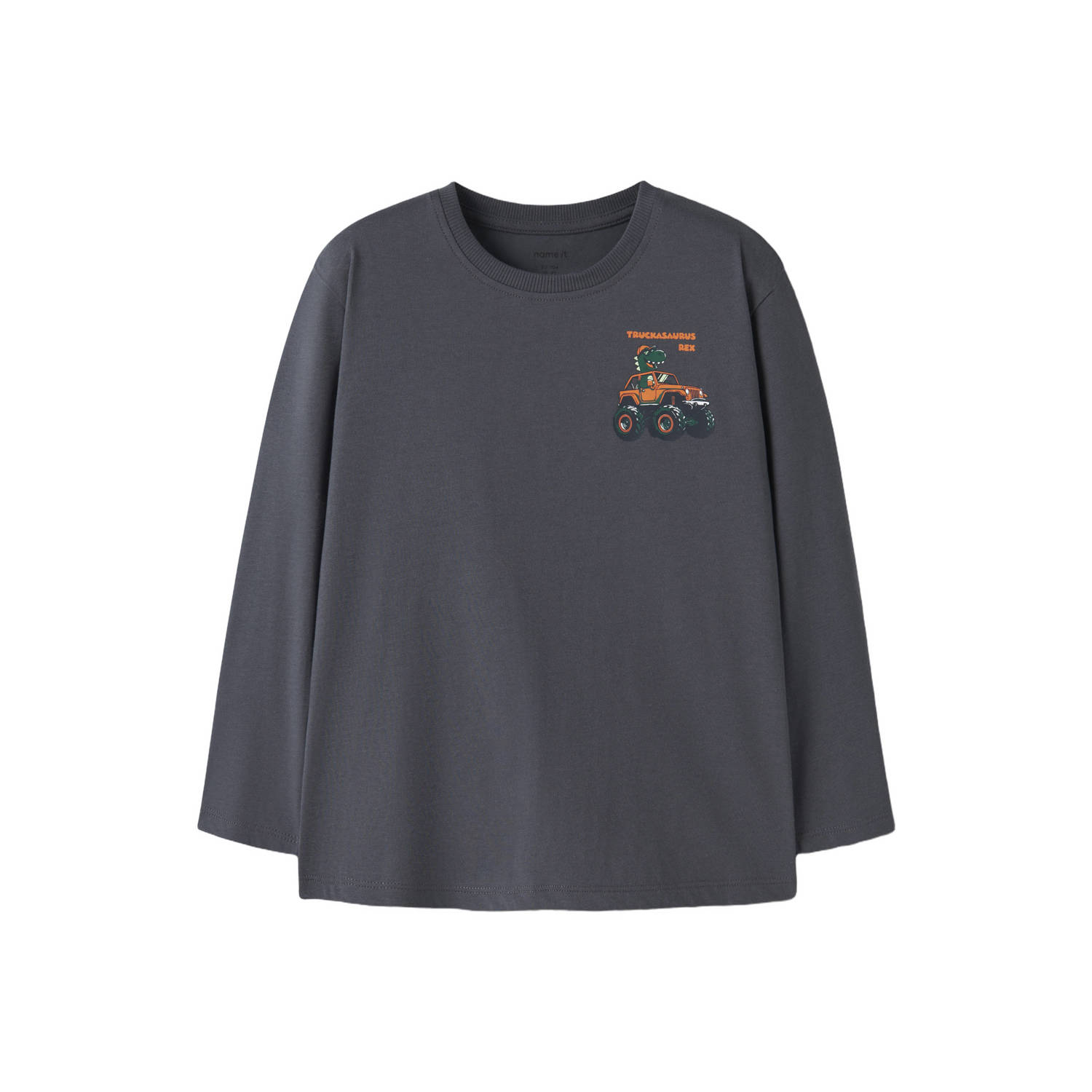 NAME IT MINI longsleeve met backprint donkerblauw