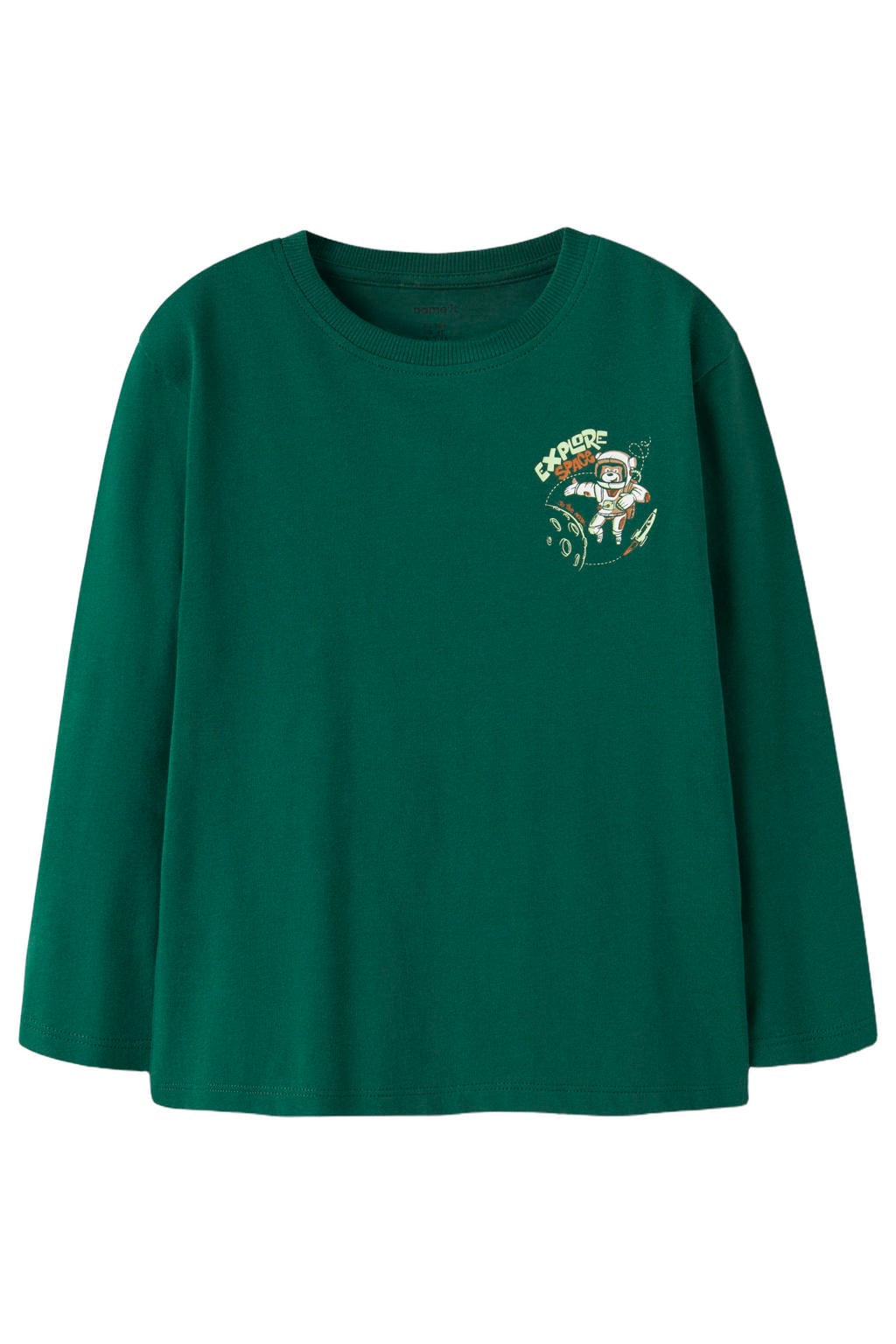NAME IT MINI longsleeve met print en backprint - groen