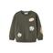 NAME IT MINI sweater met patches - donkergroen
