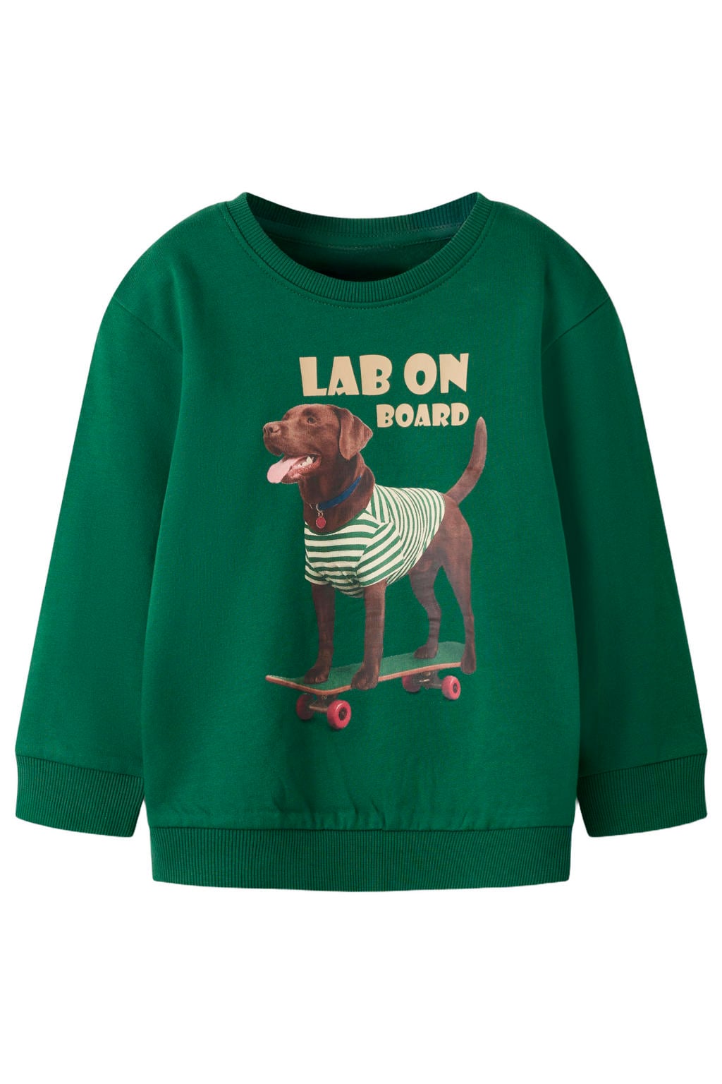 NAME IT MINI sweater met print - groen