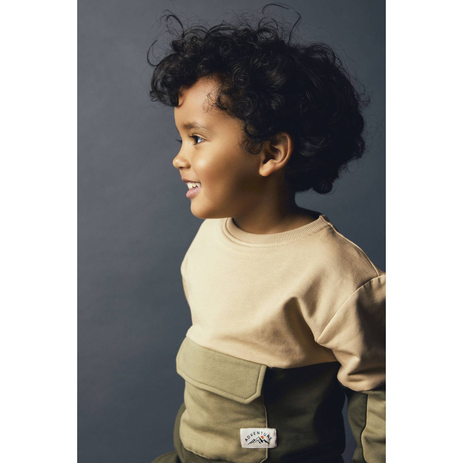 NAME IT MINI sweater groen beige