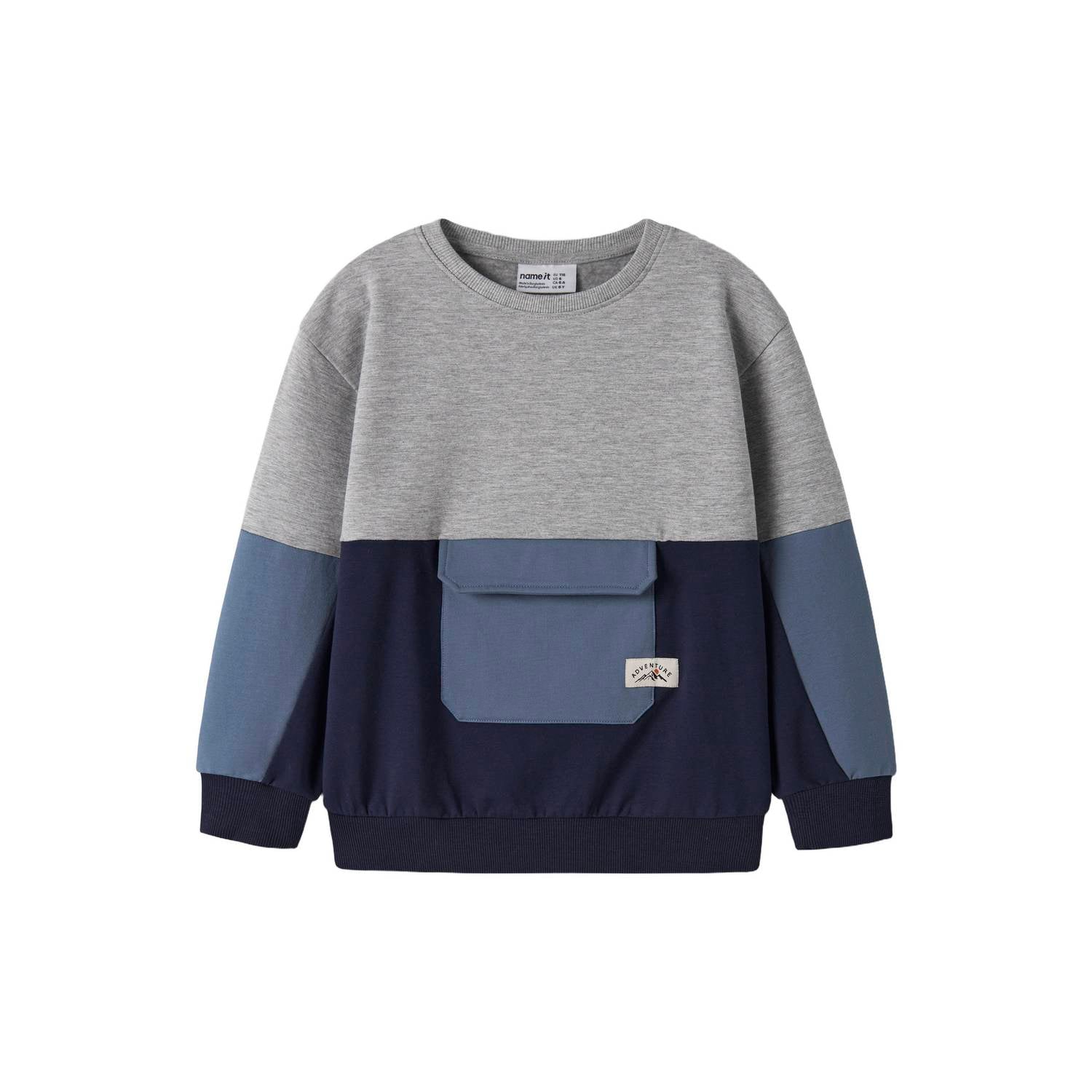 NAME IT MINI sweater blauw grijs