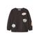 NAME IT MINI sweater met patches - donkerbruin