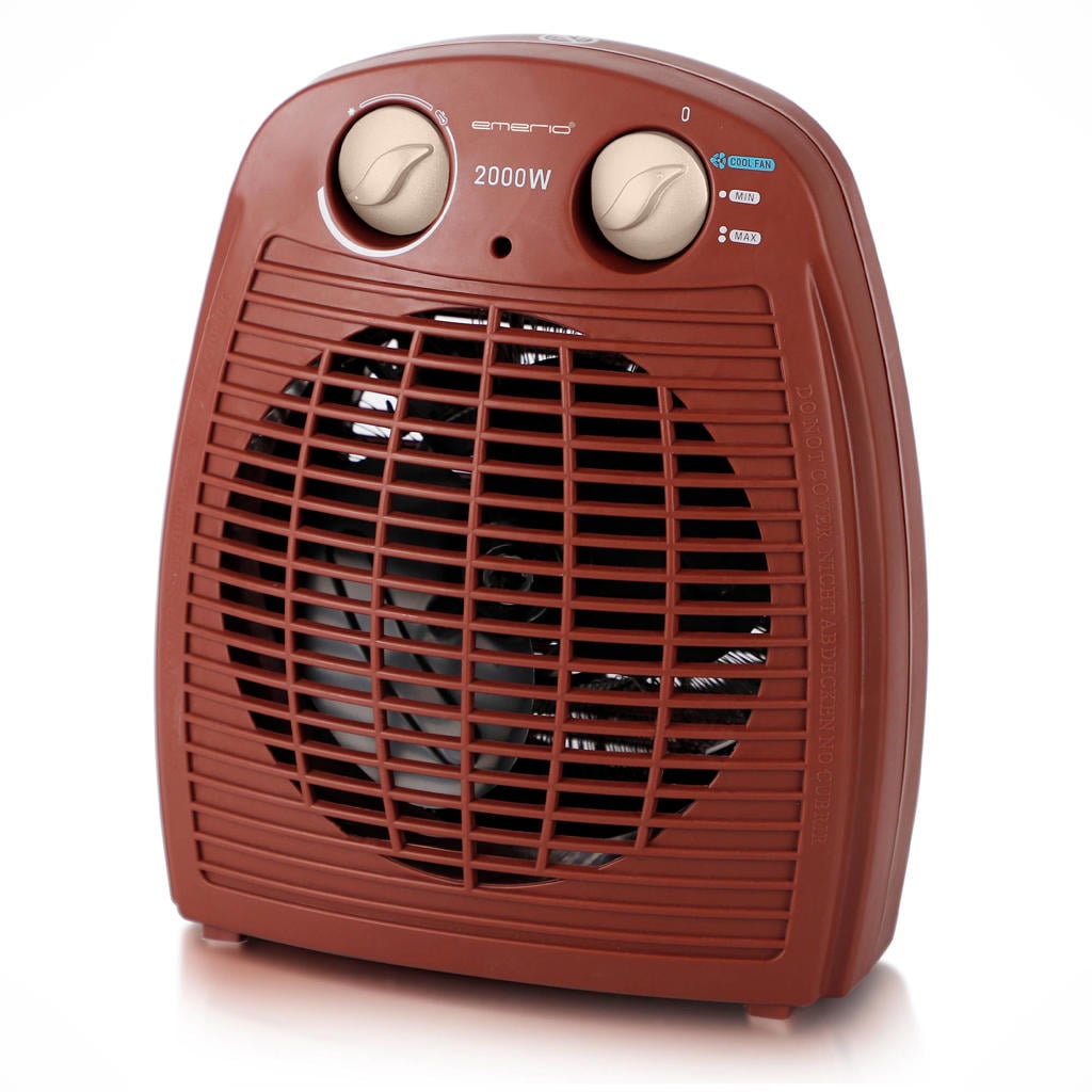 Emerio Ventilatorkachel - 25m² - 2 standen - Thermostaat - Rood