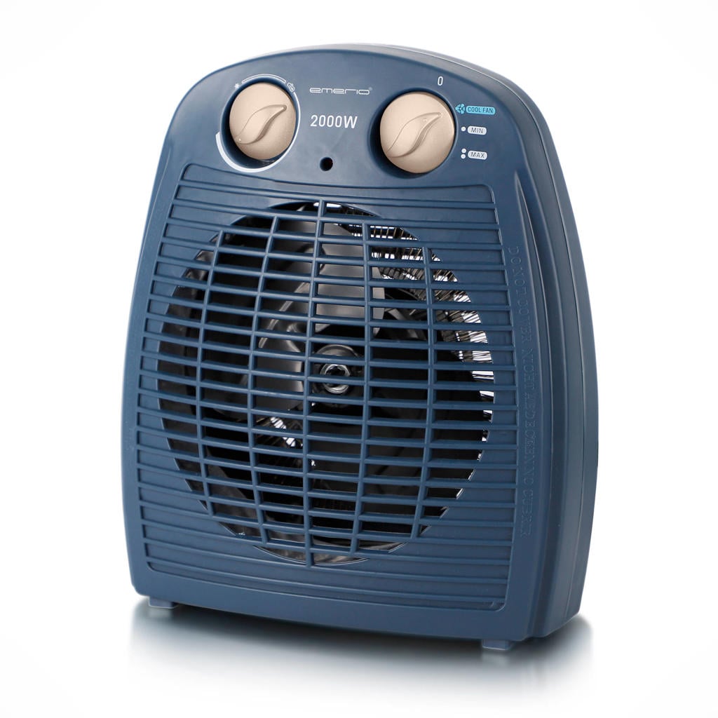 Emerio Ventilatorkachel - 25m² - 2 standen - Thermostaat - Blauw