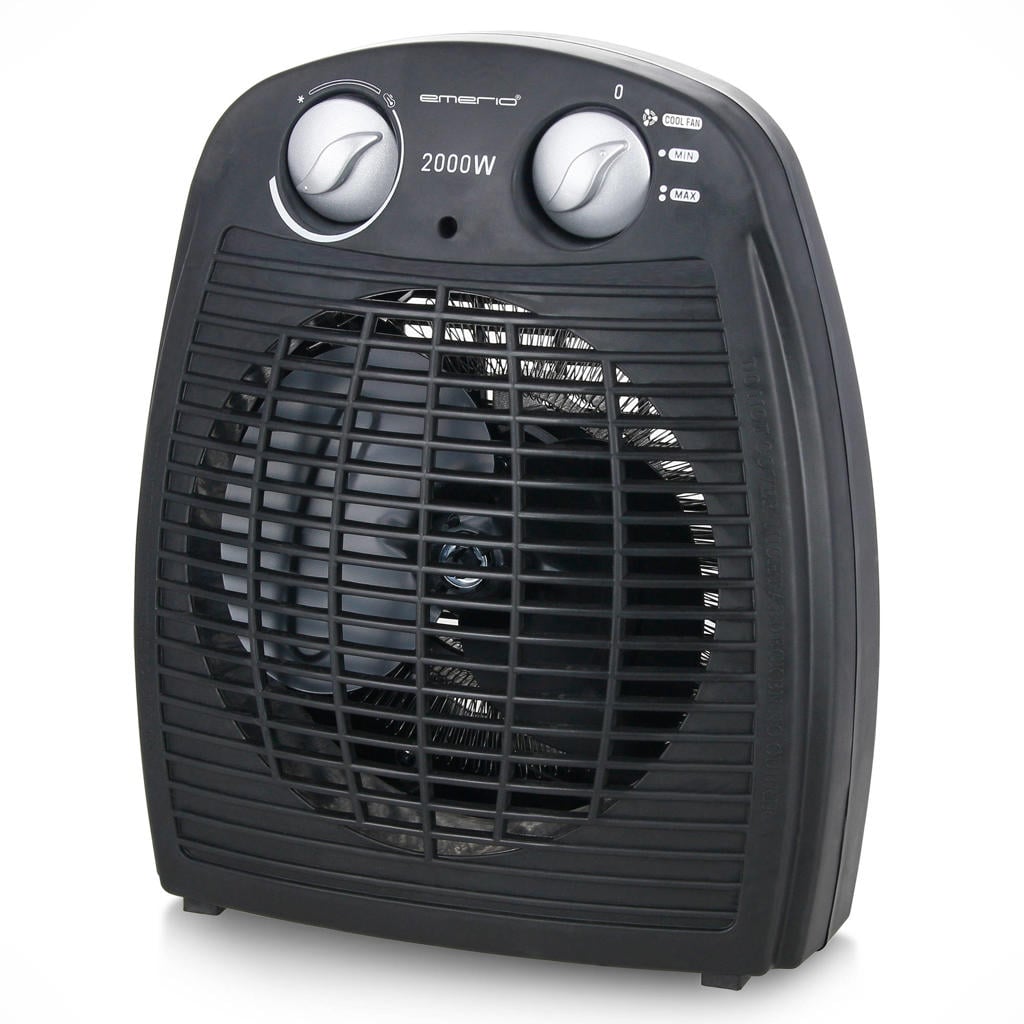 Emerio Ventilatorkachel - 25m² - 2 standen - Thermostaat - Zwart