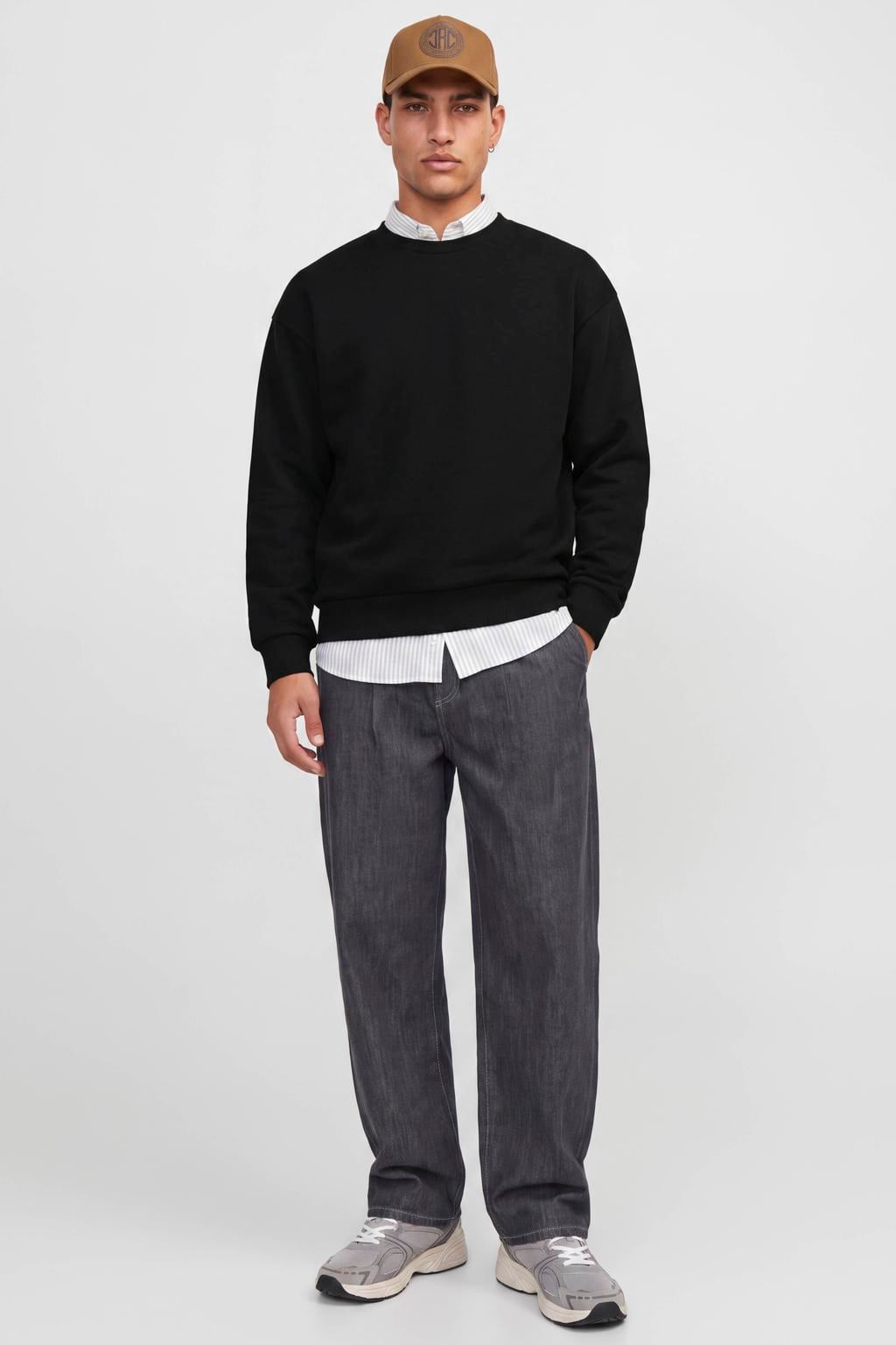 JACK & JONES ADDITIONALS relaxed fit sweater - zwart