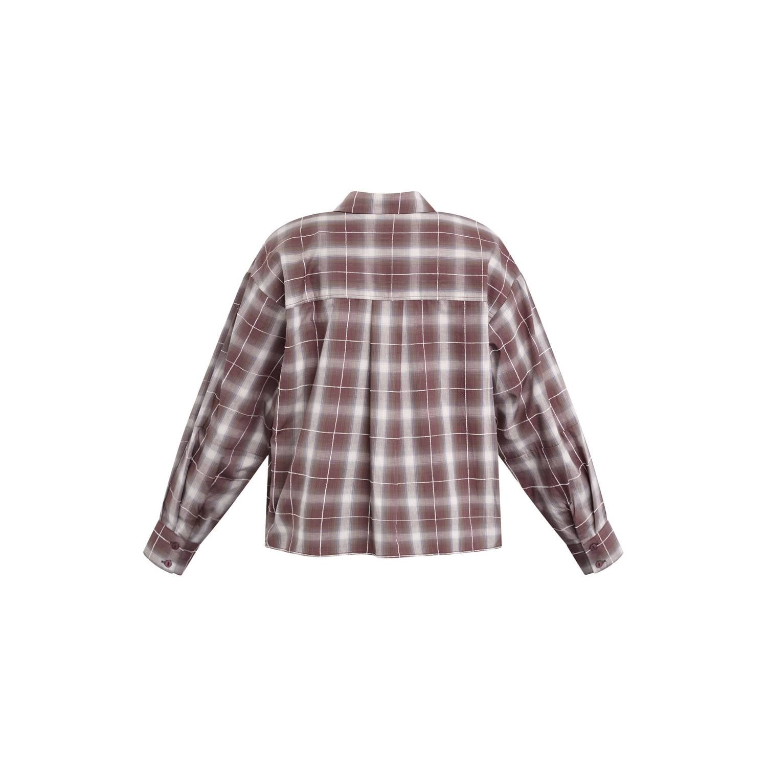 SisterS Point geruite blouse bruin