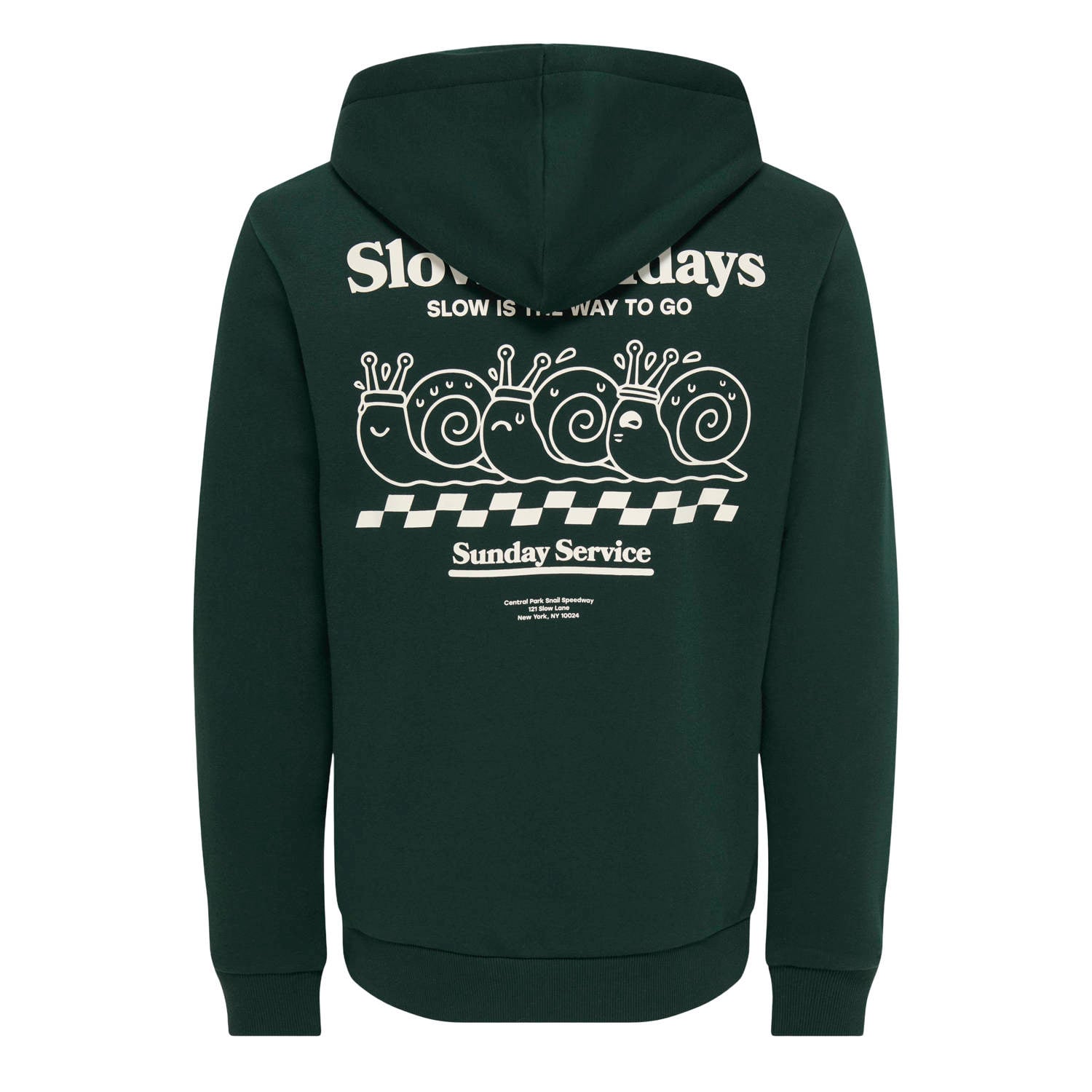 ONLY & SONS regular fit hoodie met backprint pine grove