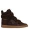 Manfield suède sneakers met sleehak - bruin