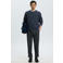Selected katoenen regular fit gebreide trui - donkerblauw