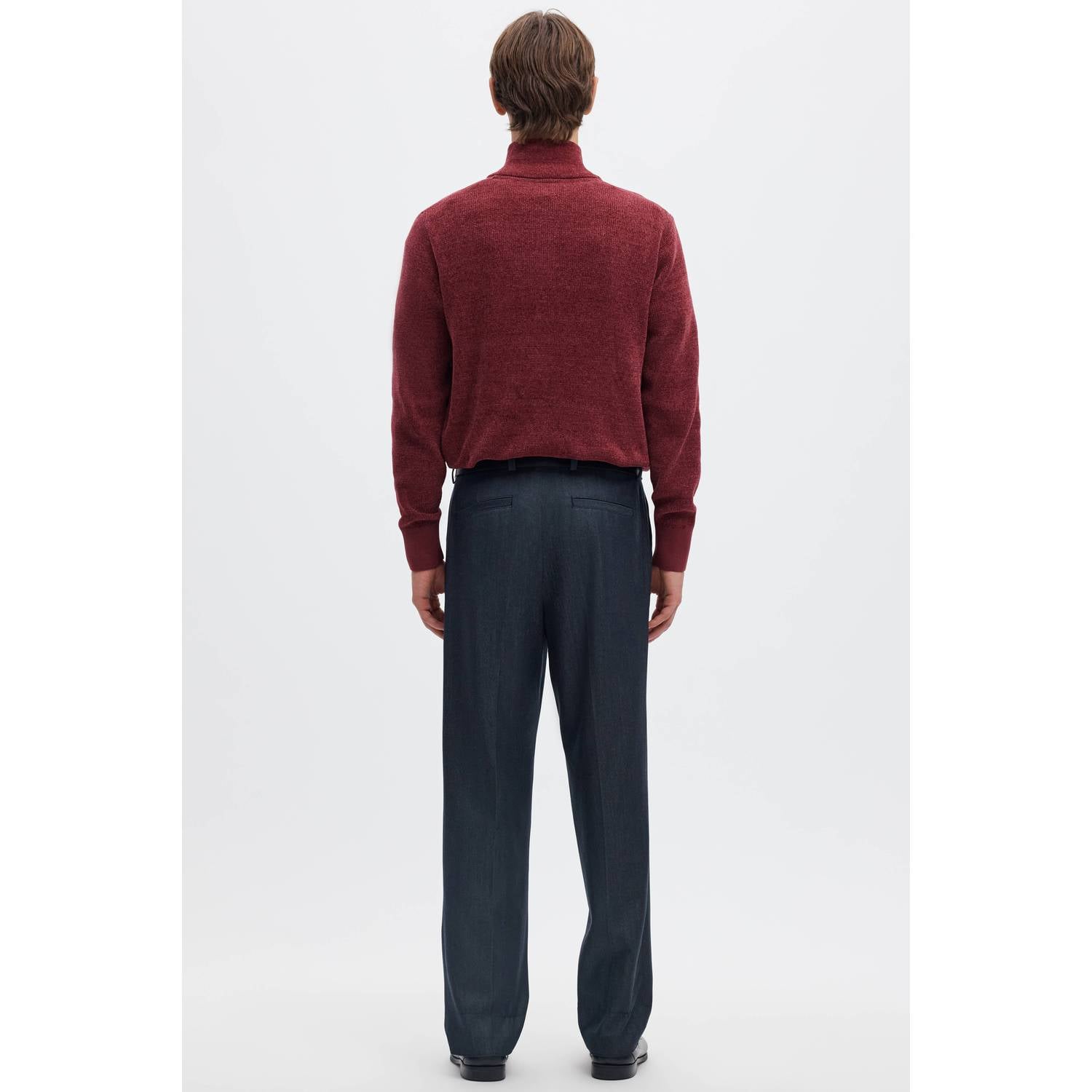 Selected regular fit gebreide trui rood