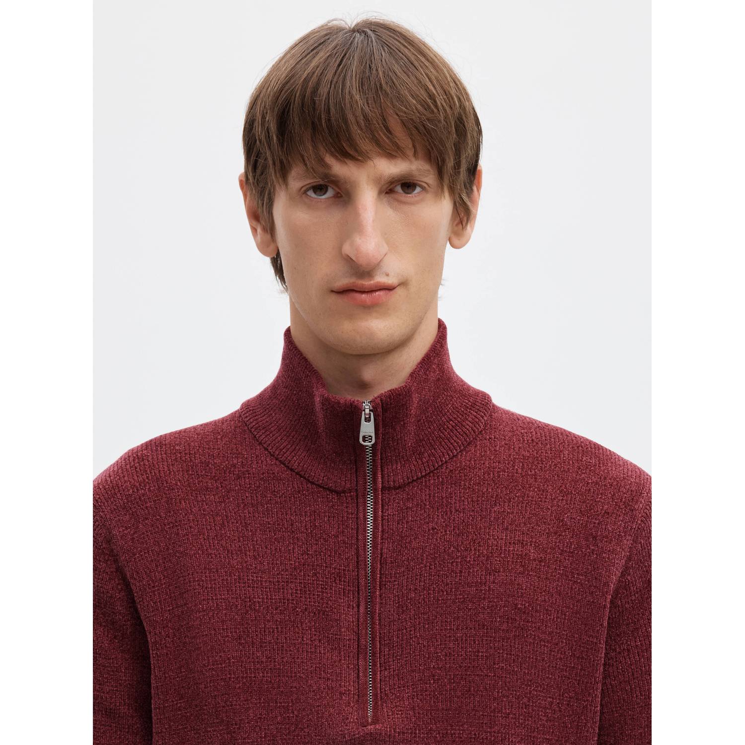 Selected regular fit gebreide trui rood