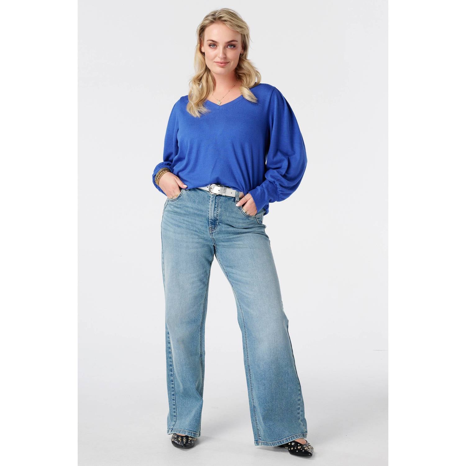 MS Mode pullover blauw