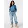 MS Mode denim blouse met strass-steentjes - medium blue denim