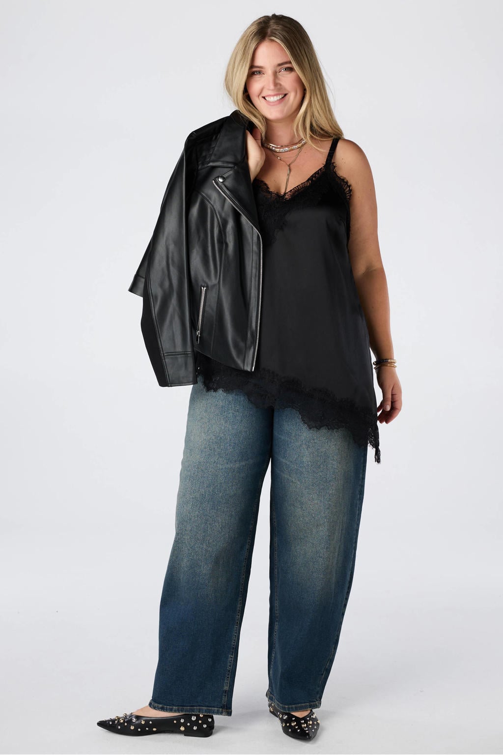 MS Mode Plus Size top - zwart