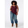 MS Mode Plus Size asymmetrische top - donkerrood
