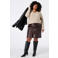 MS Mode Plus Size imitatieleren rok - bruin
