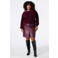 MS Mode Plus Size imitatieleren rok - donkerrood