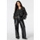 MS Mode Plus Size imitatieleren flared broek - zwart