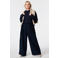 MS Mode Plus Size gebreide trui met wol - donkerblauw