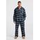 America Today flanel pyjamatop - blauw