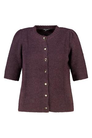 gebreid vest - aubergine