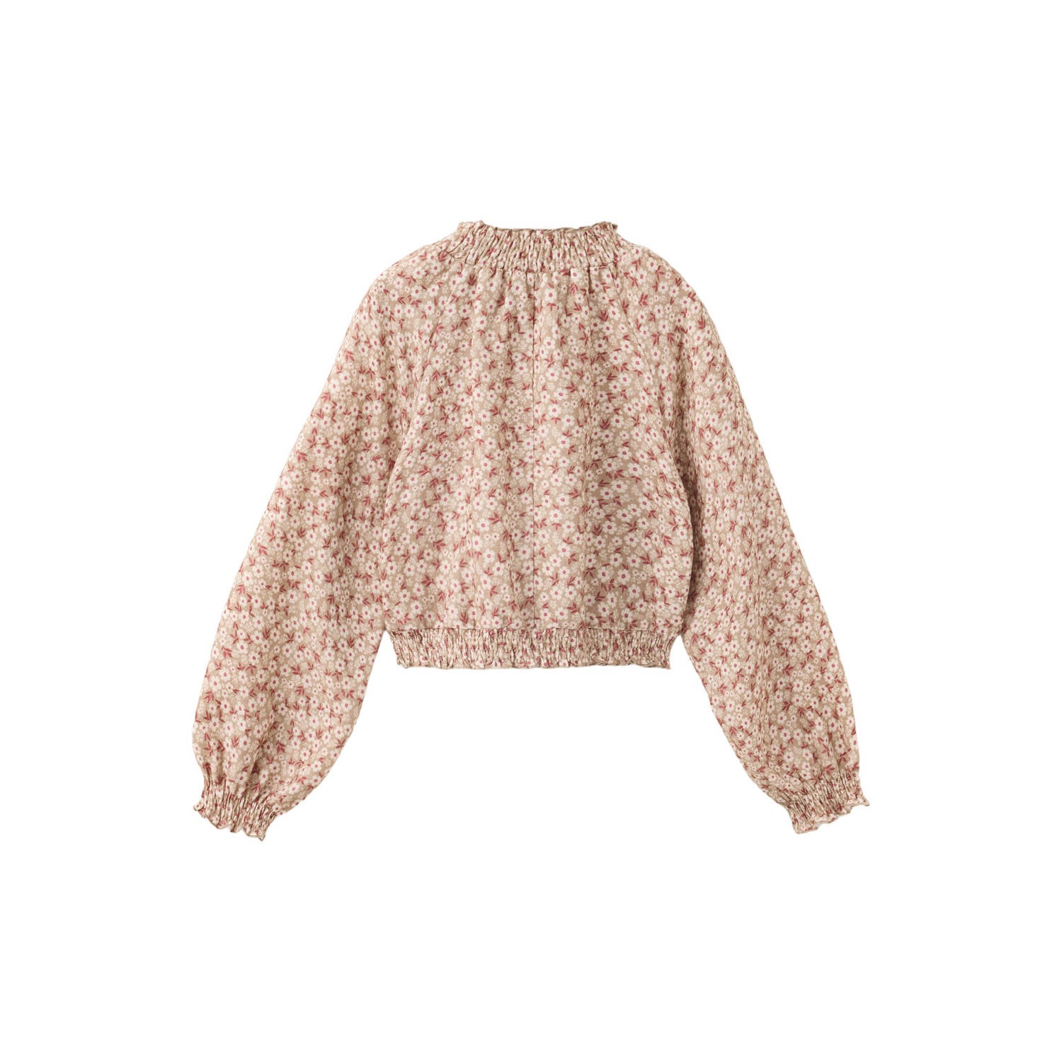 Mango Kids gebloemde blousetop beige