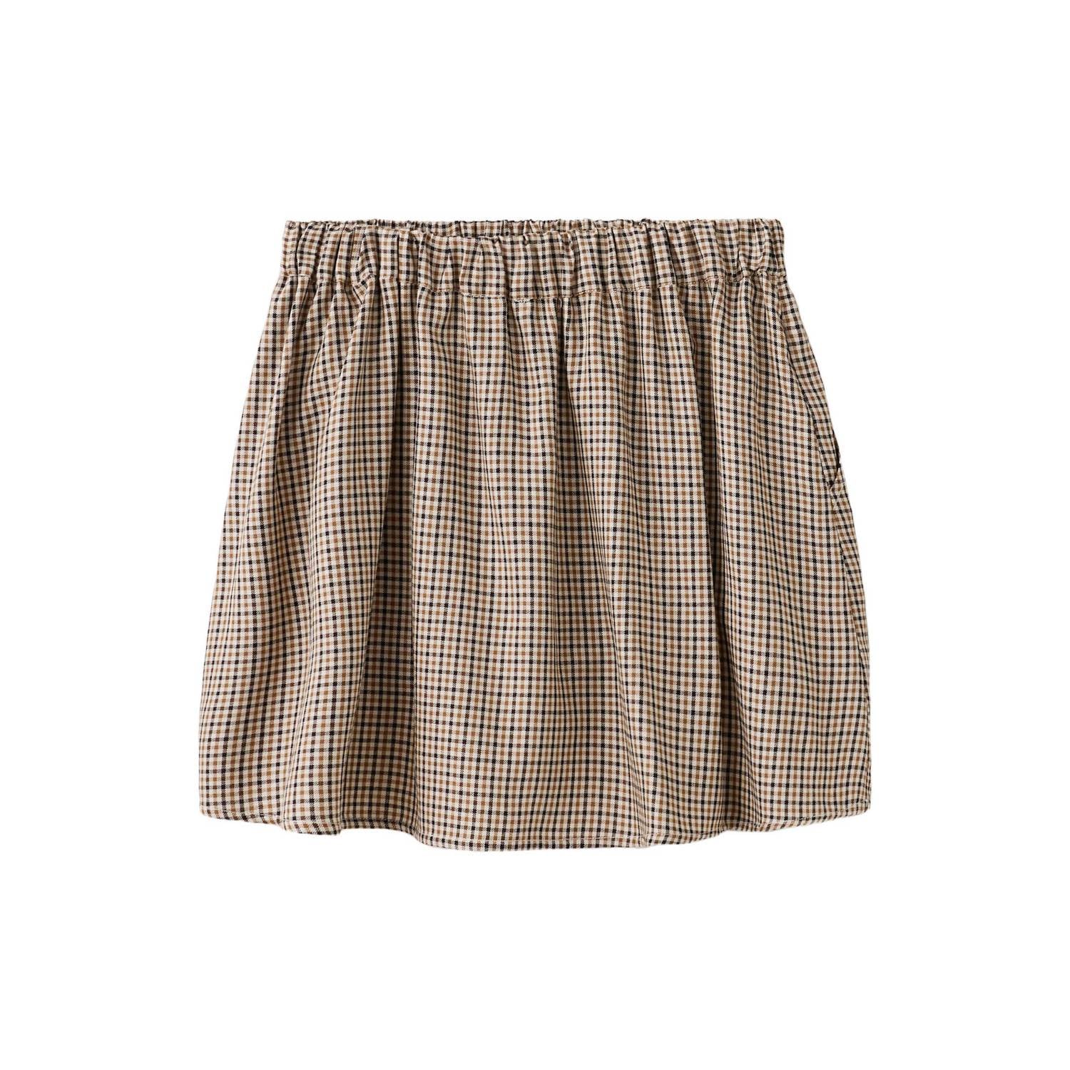 Mango Kids geruite korte rok beige
