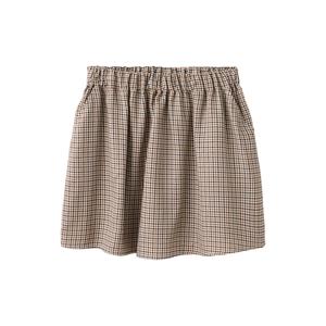 geruite korte rok - beige