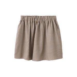 geruite korte rok - beige
