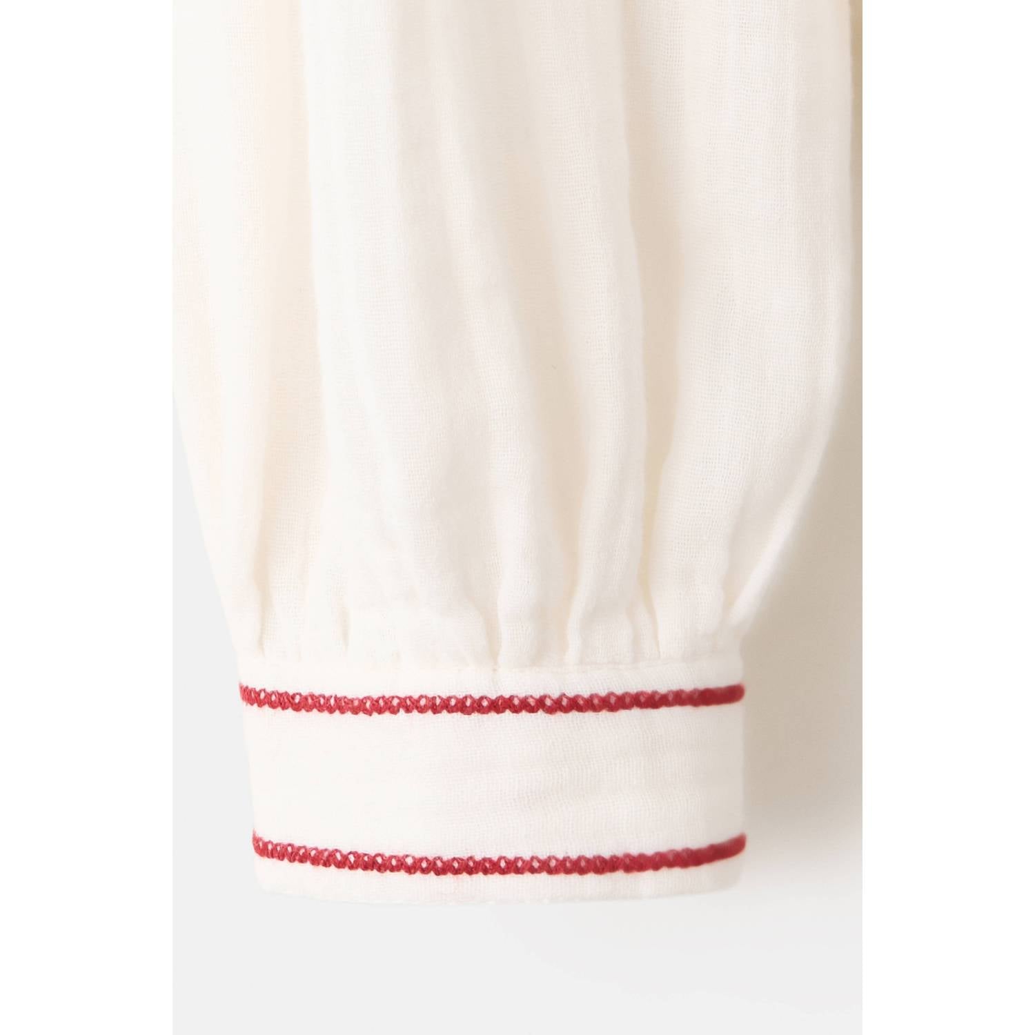 Mango Kids blouse met borduursels ecru
