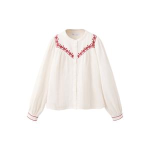 blouse met borduursels - ecru