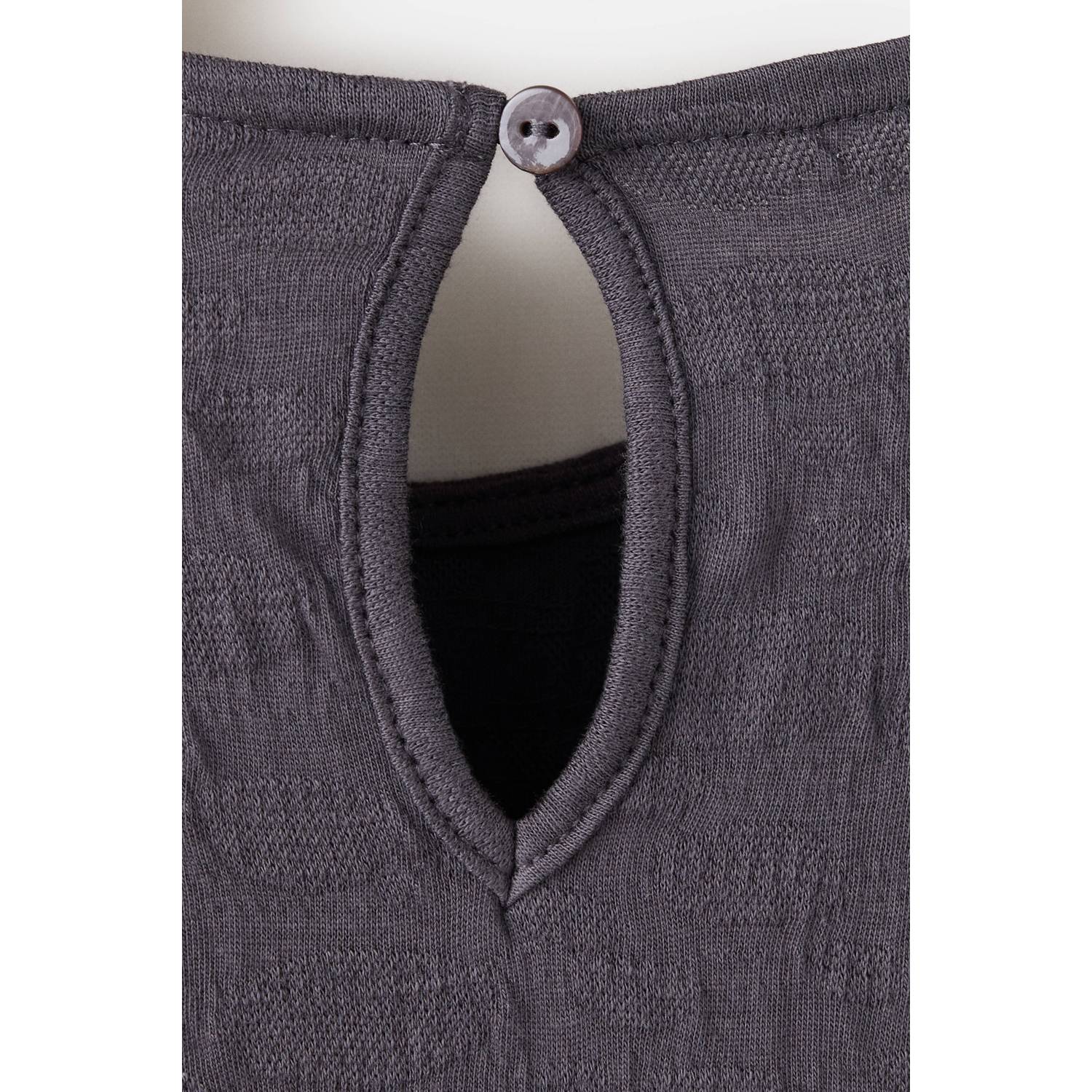 Mango Kids korte jurk met plooien antraciet