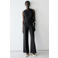 Mango straight leg pantalon - antraciet