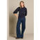 LOLALIZA top met borduursels - donkerblauw