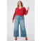 MS Mode Plus Size kanten top - rood