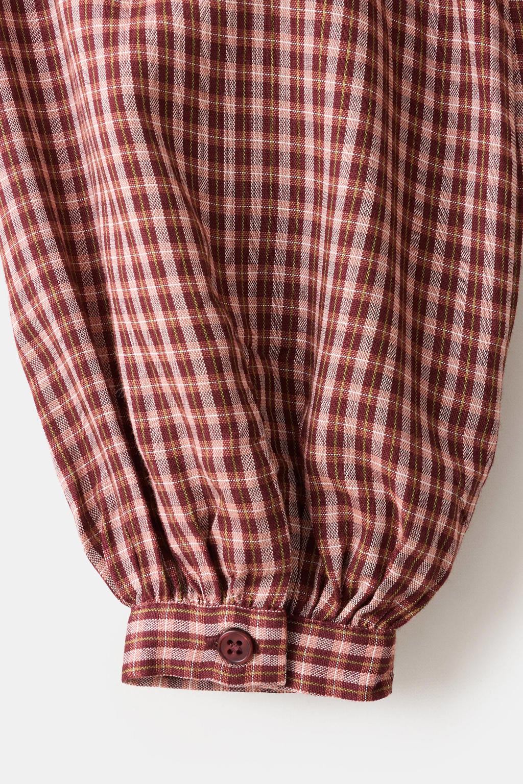 Mango Kids geruite blouse met ruches - rood
