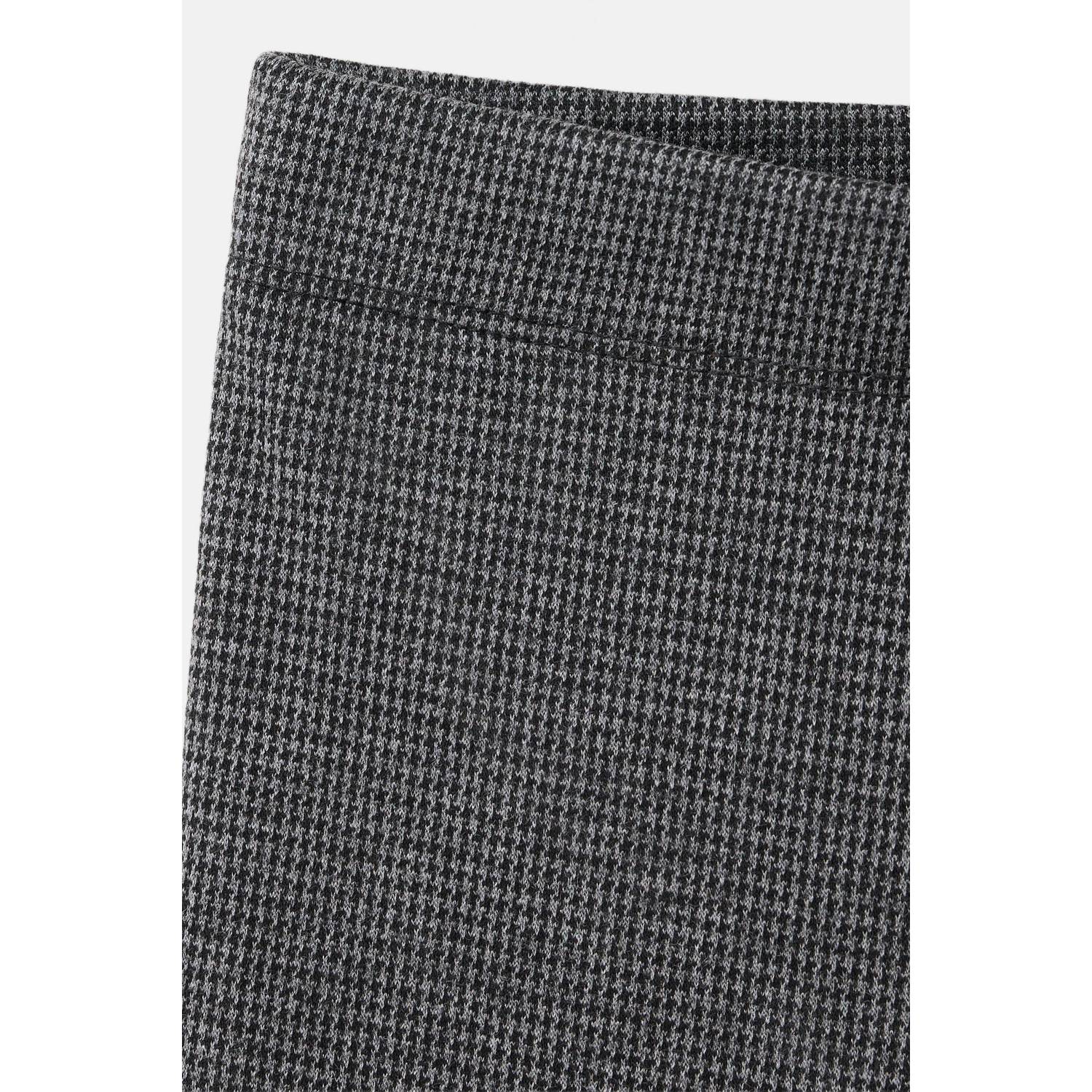 Mango Kids flared geruite legging antraciet