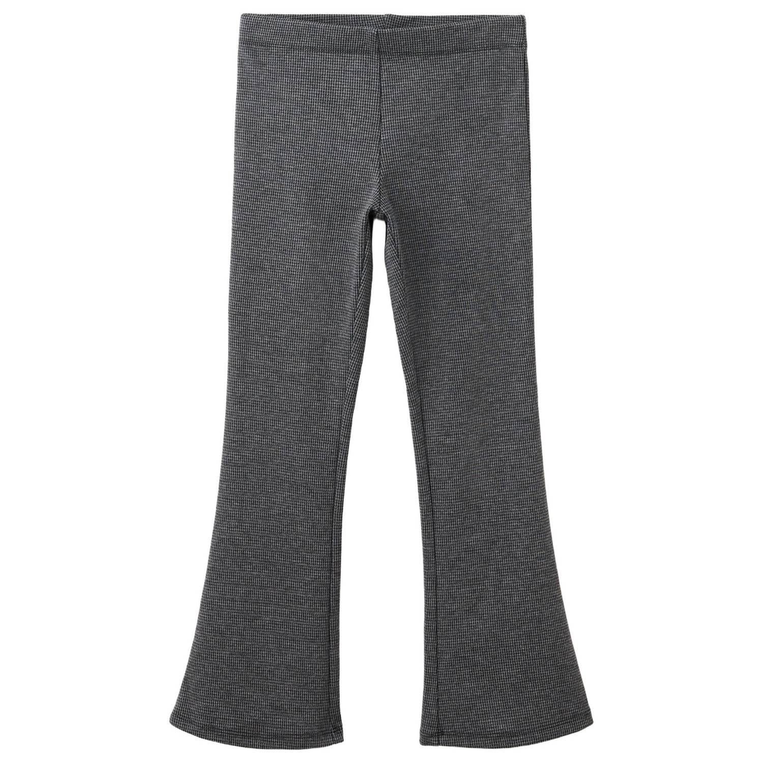 Mango Kids flared geruite legging antraciet