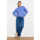 LOLALIZA gebreid vest met wol - blauw