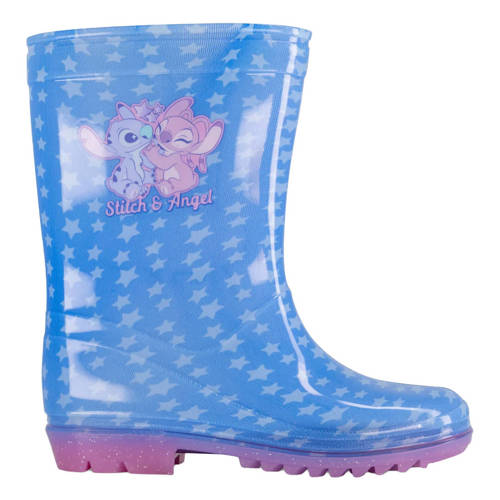 Stitch regenlaarzen met profielzool blauw