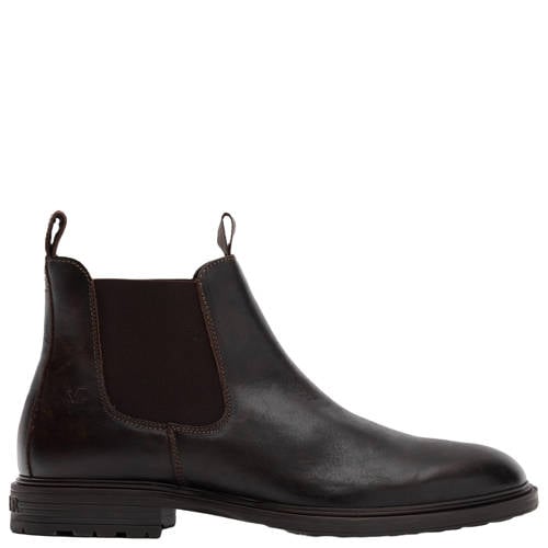 Van Lier leren chelsea boots zwart