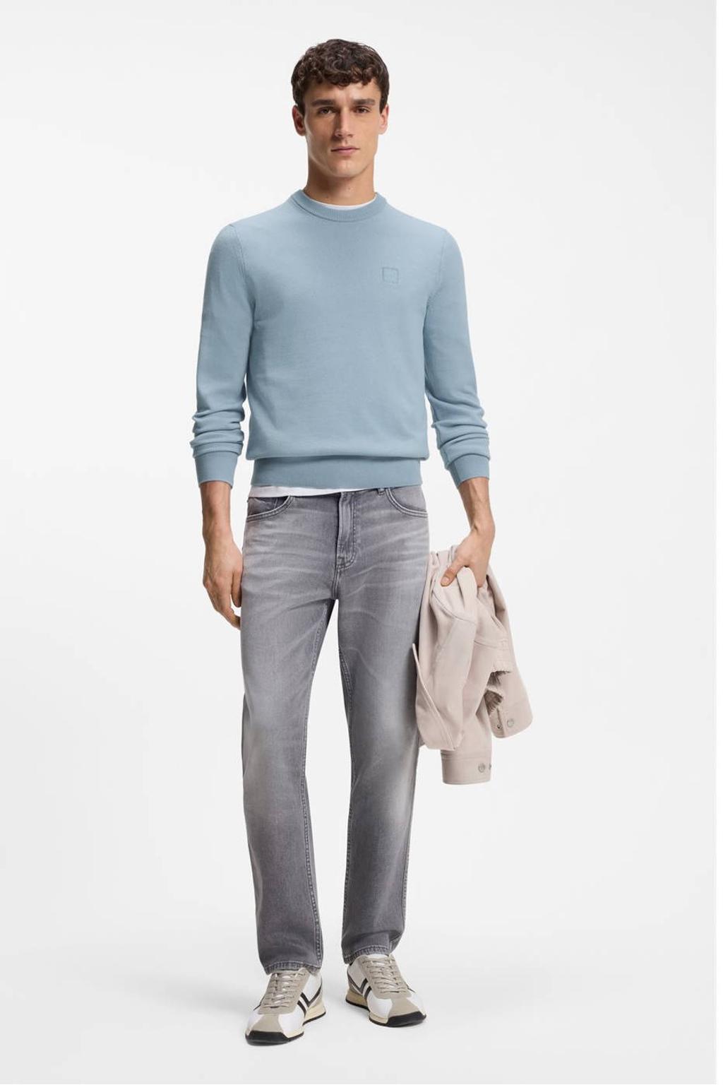 BOSS gebreide trui - light/pastel blue